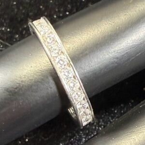 IBB Sterling Silver Multi Stone Band Ring size 6.5   2.4 grams